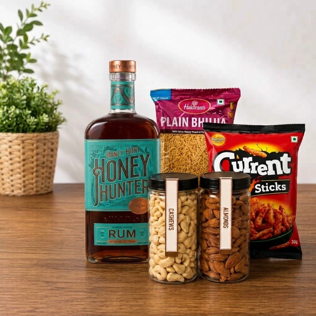 Rum combo with snacks gift in festival